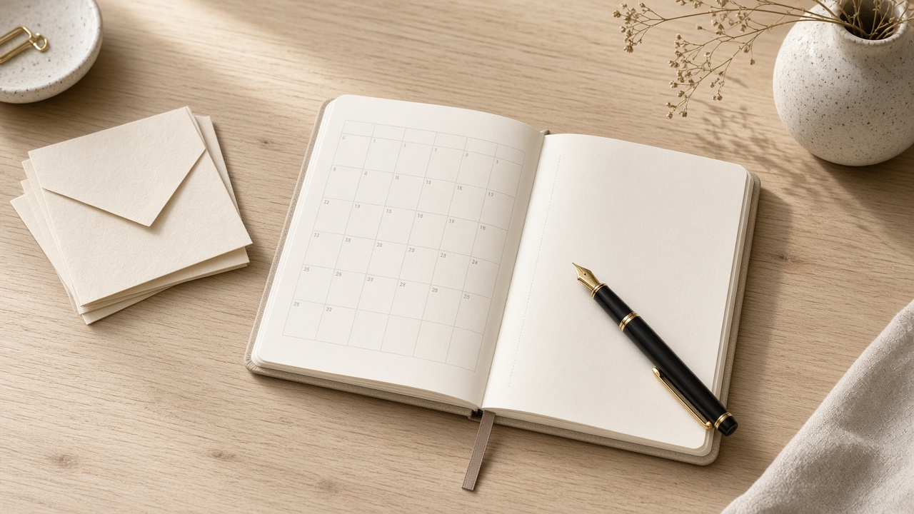 Kalender und Notizen zur Planung eines Beratungstermins